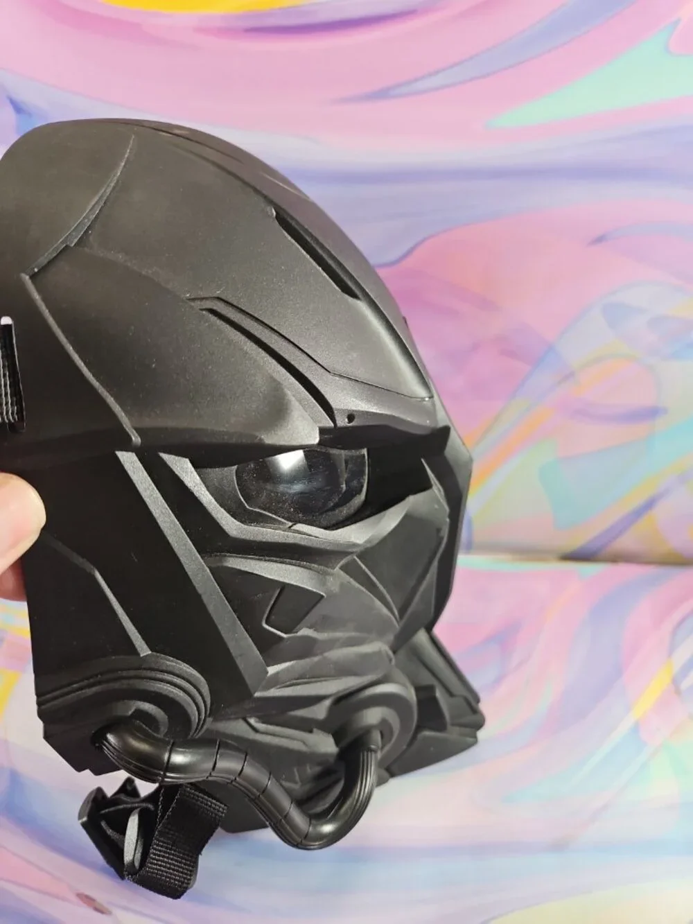 Steampunk/Alien Face Cover Mask, Black, Halloween Costume/Cosplay